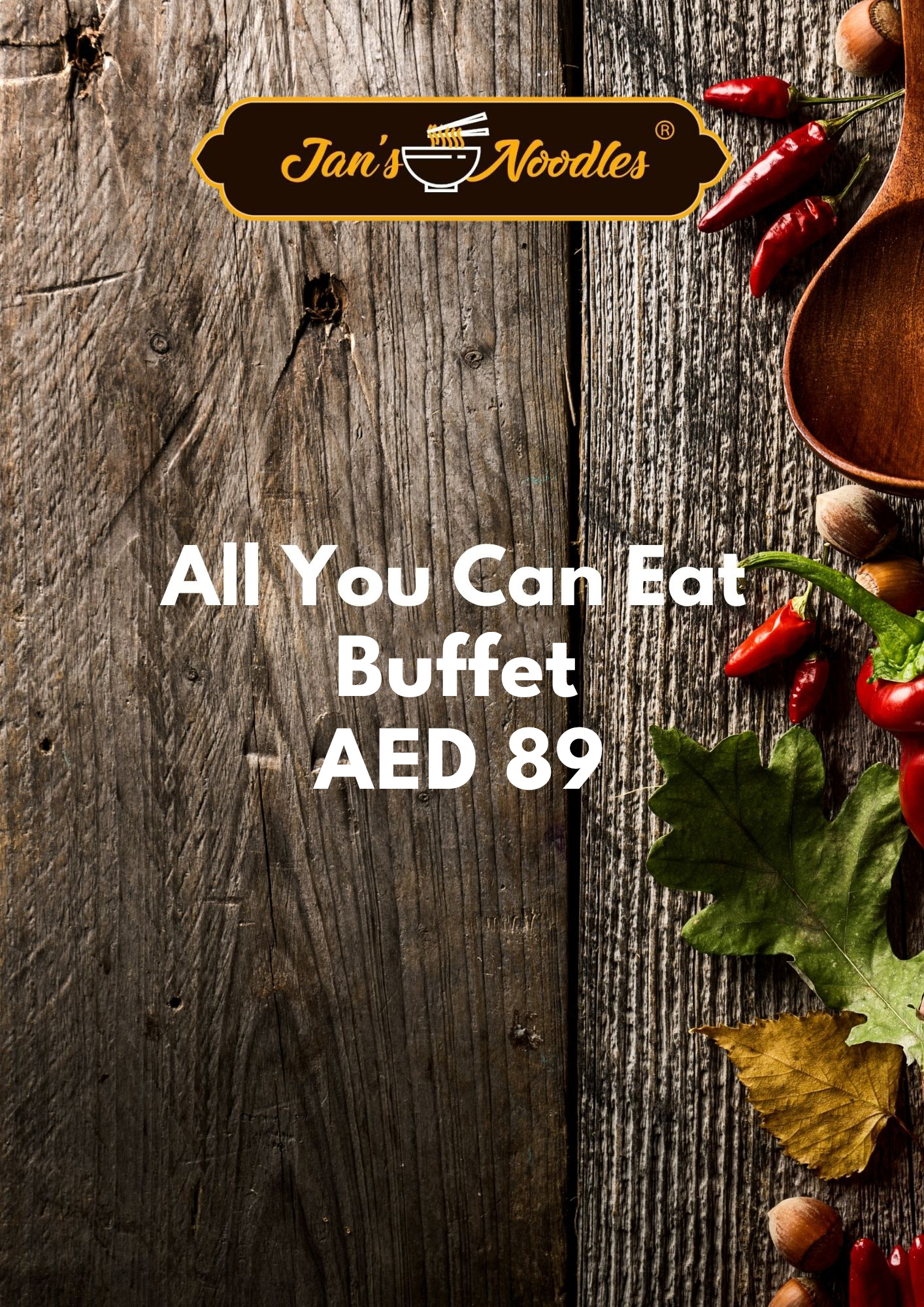 All You Can Eat Buffet Menu